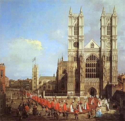 London: Westminster Abbey, with a Procession of Knights of the Bath, 1749