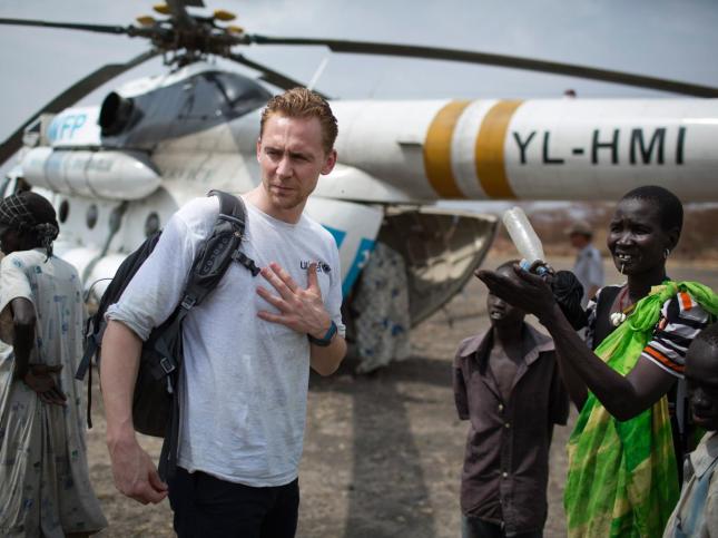 Unicef UK supporter and award-winning actor Tom Hiddleston met children caught in conflict at a rapid response mission in South Sudan Unicef
