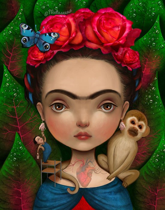 A small and full of symbolism Frida, by Lisa Falzon .